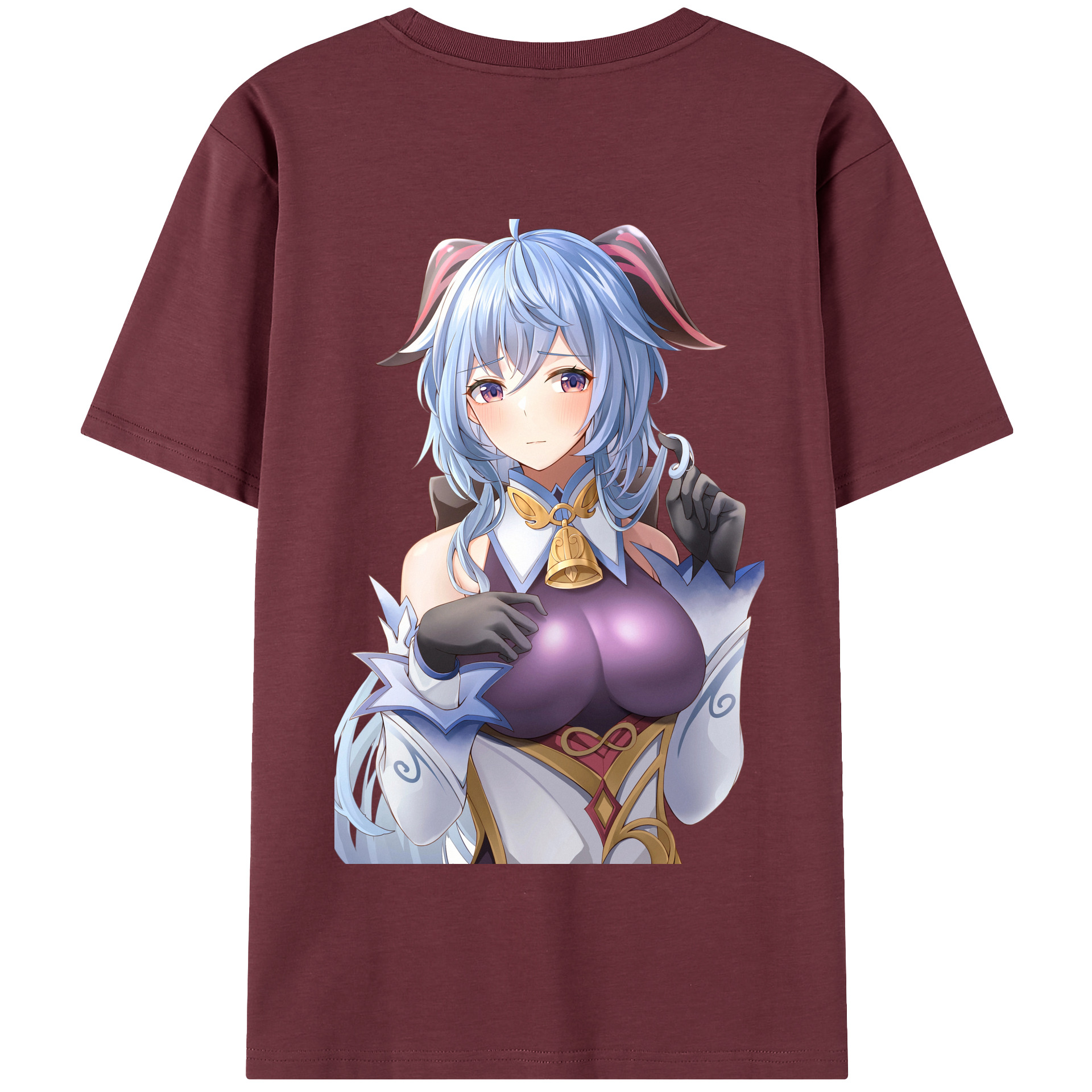げんし神 甘雨 かんう genshin Ganyu 綿100％半袖Tシャツ（背面プリント）